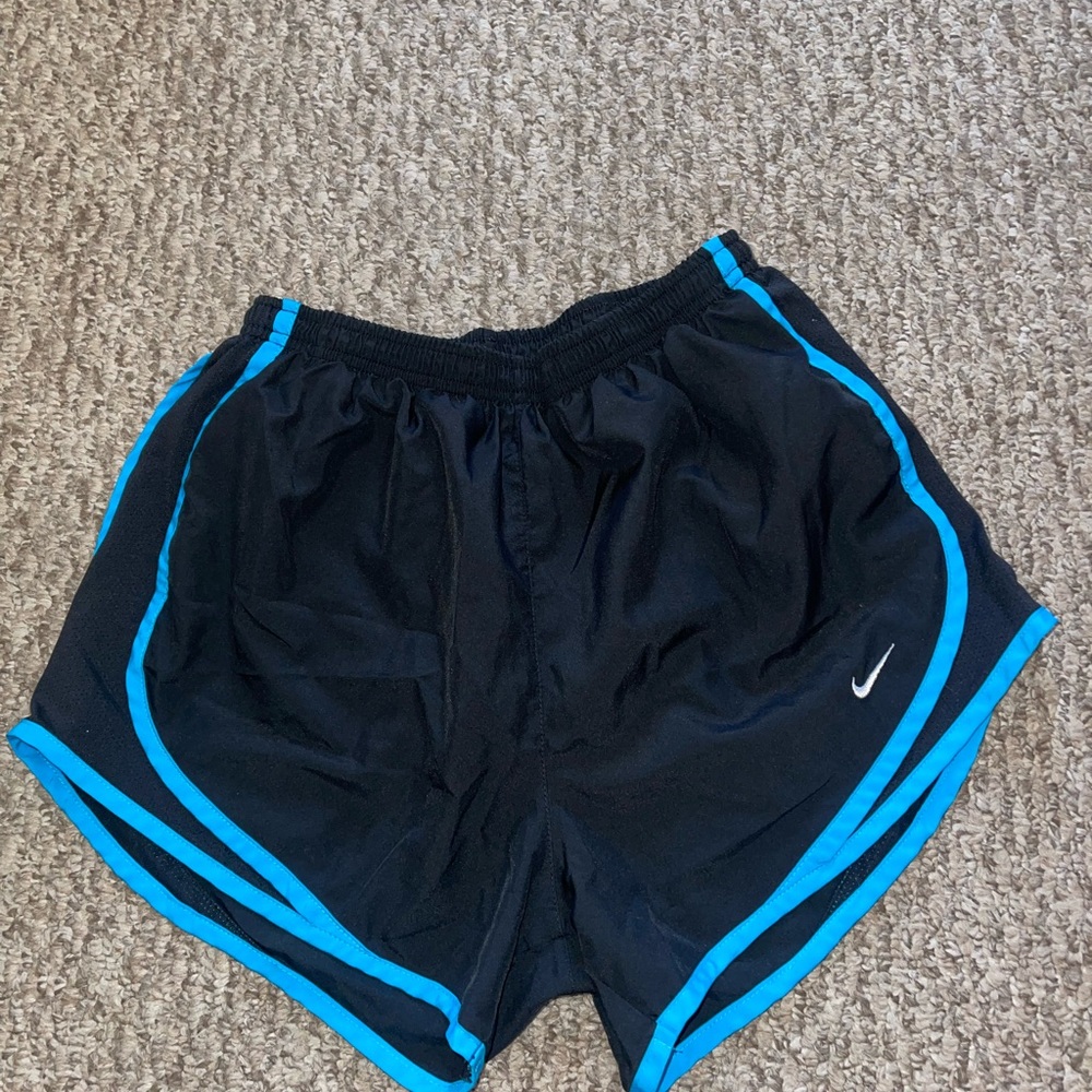 Nike Dri-FIT Black Shorts with Blue Lining
